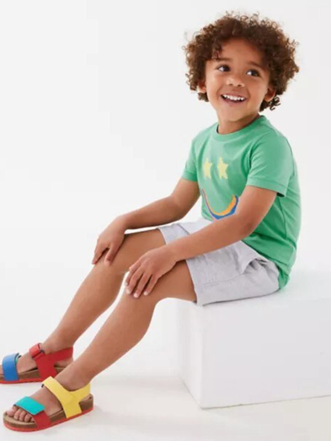 

Marks & Spencer Kids Green Printed Pure Cotton Top