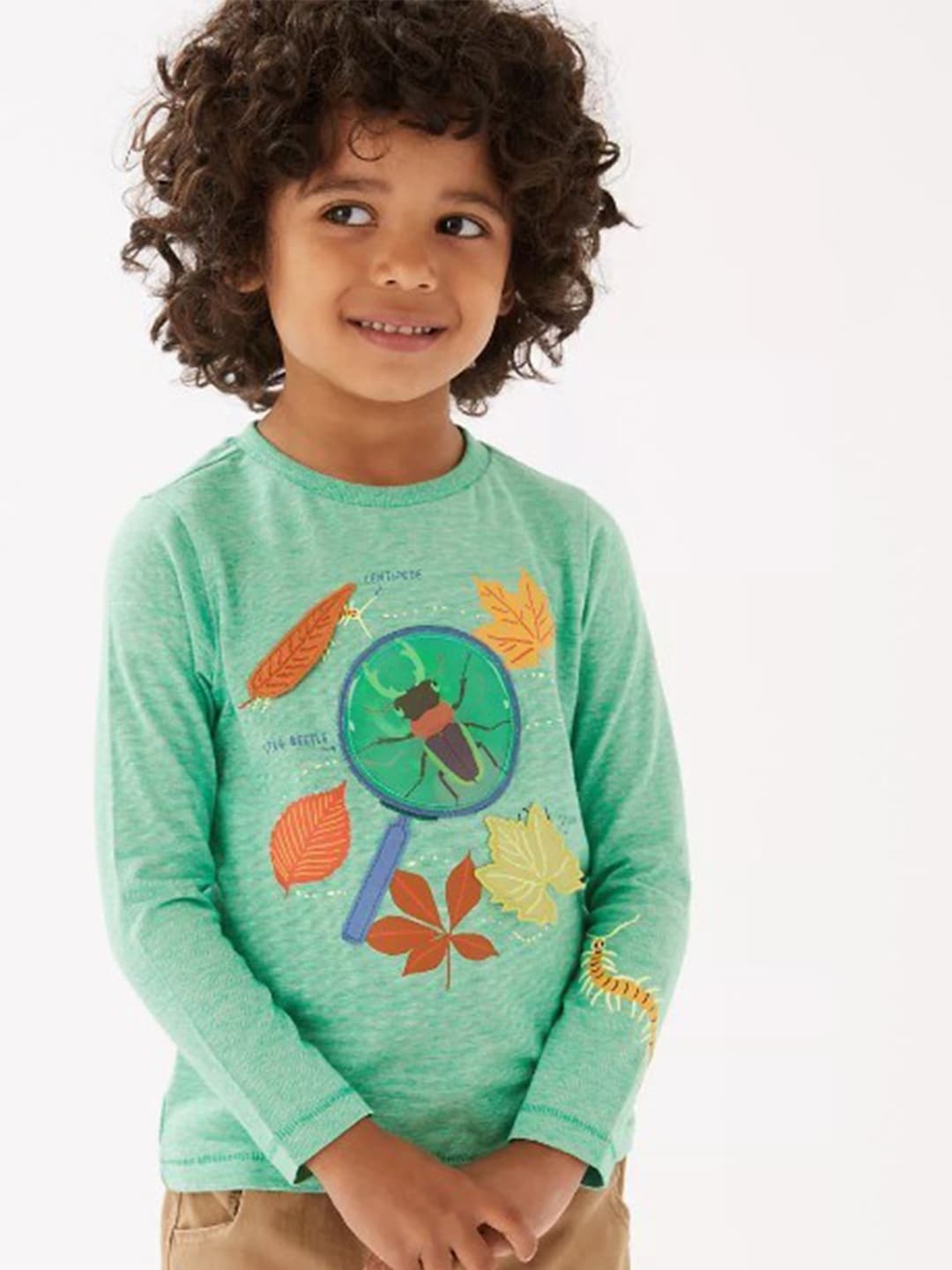 

Marks & Spencer Girls Green Floral Print Top