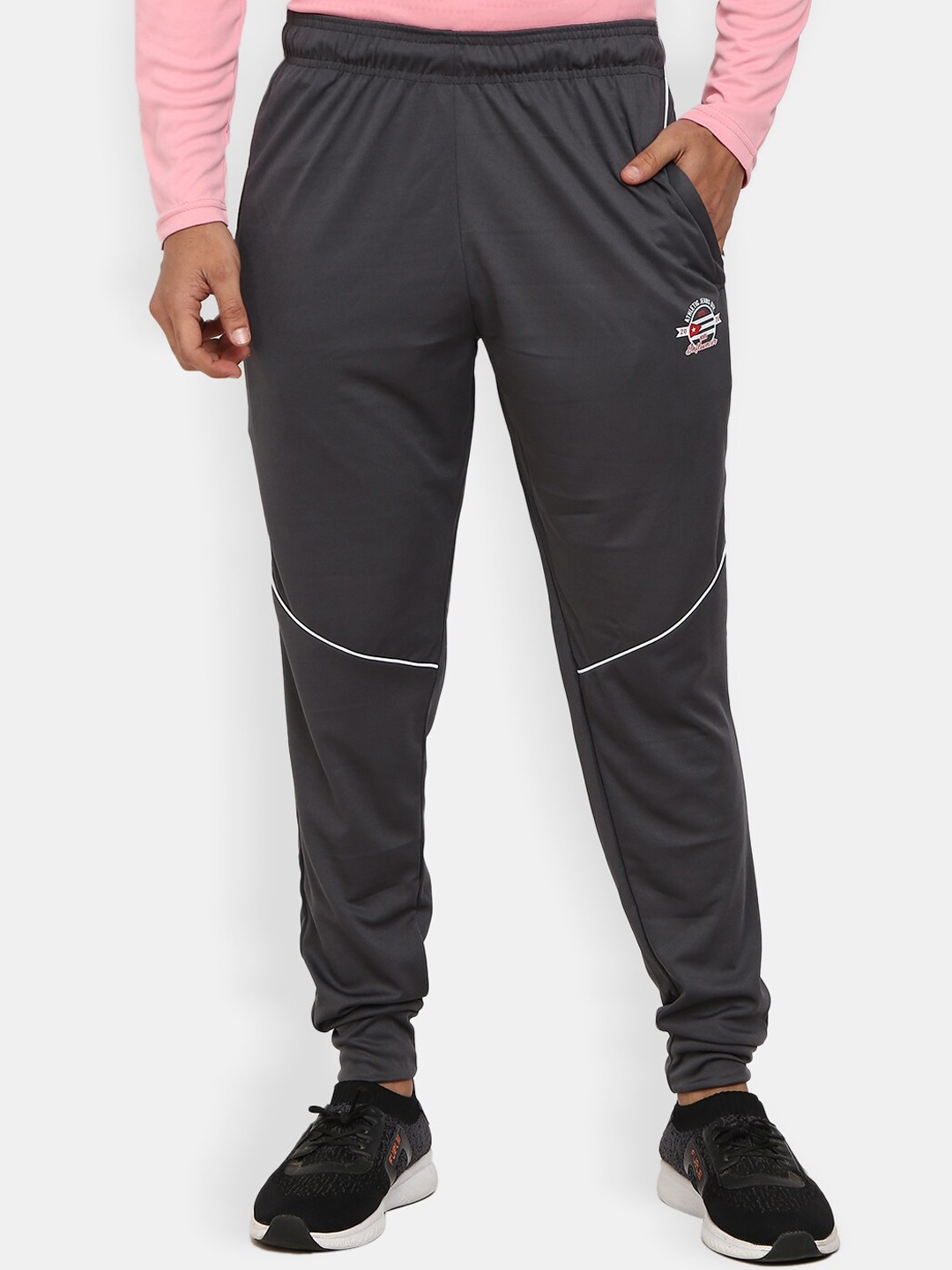 

V-Mart Men Grey Solid Track Pants