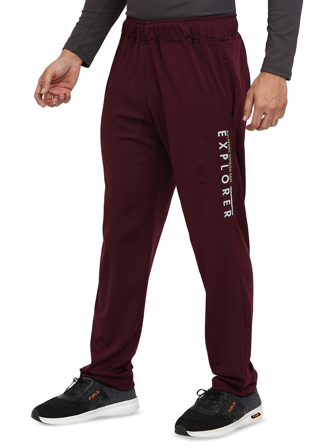 

V-Mart Men Maroon Solid Track Pants