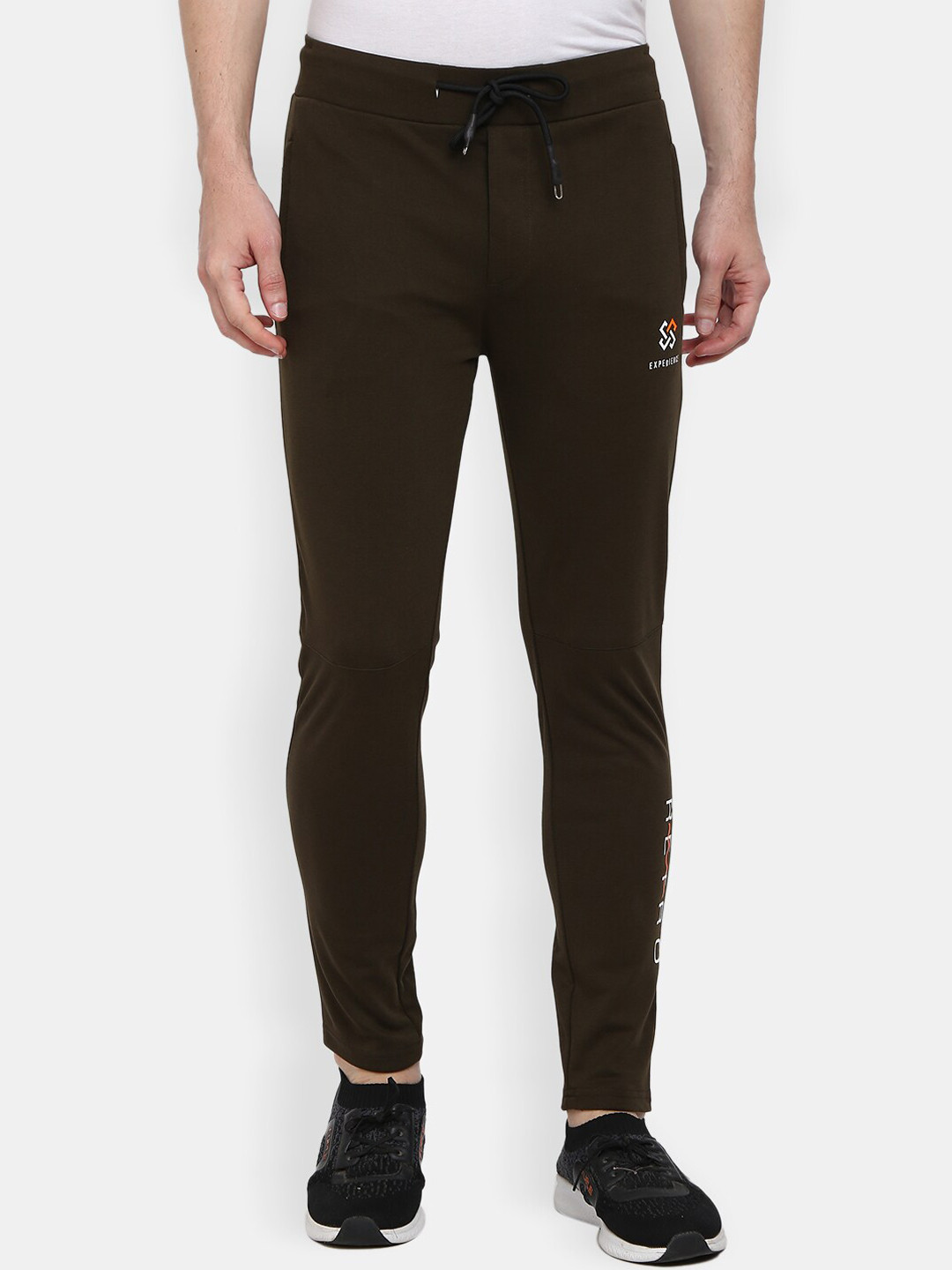 

V-Mart Men Olive Green Solid Cotton Track Pants