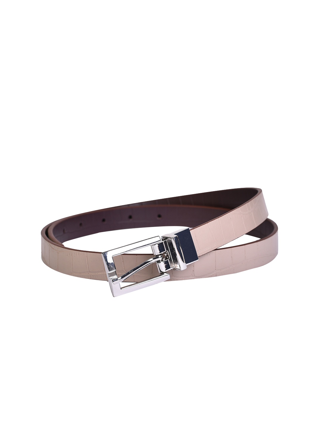 

Belwaba Women Beige Textured PU Belt
