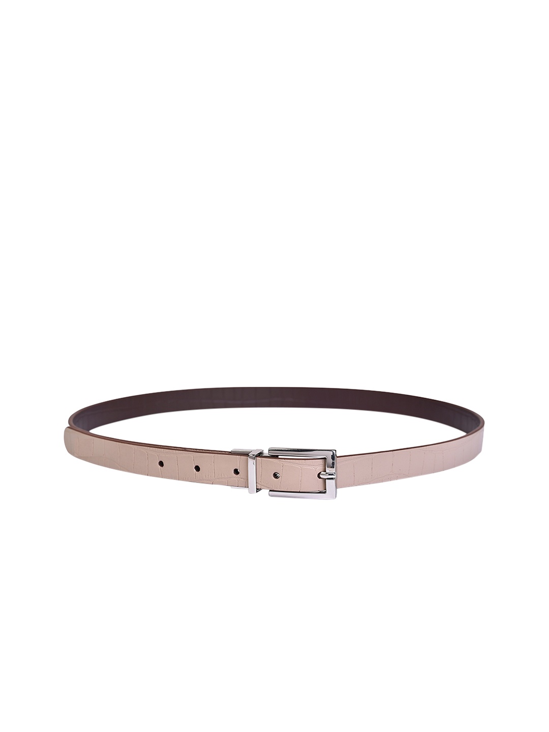 

Belwaba Women Beige Textured PU Belt