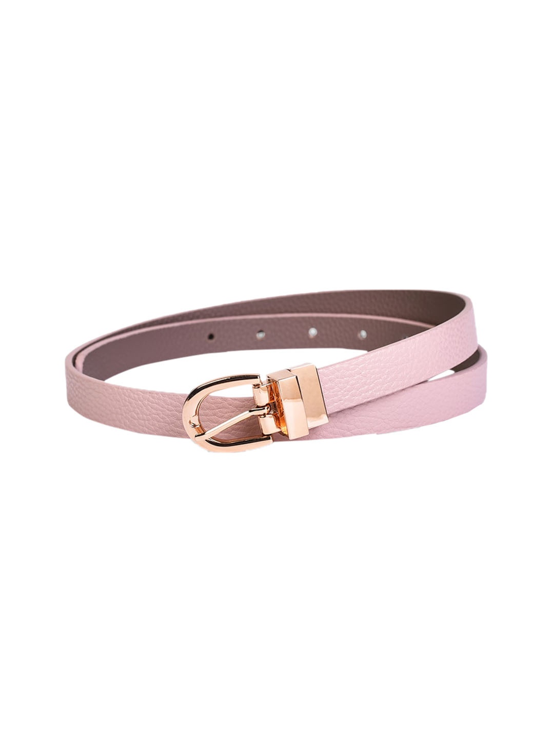 

Belwaba Women Pink Textured Leather Belt