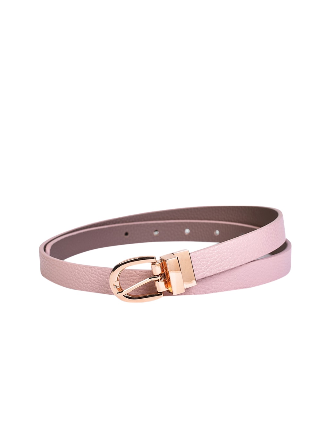 

Belwaba Women Pink Textured PU Reversible Belt