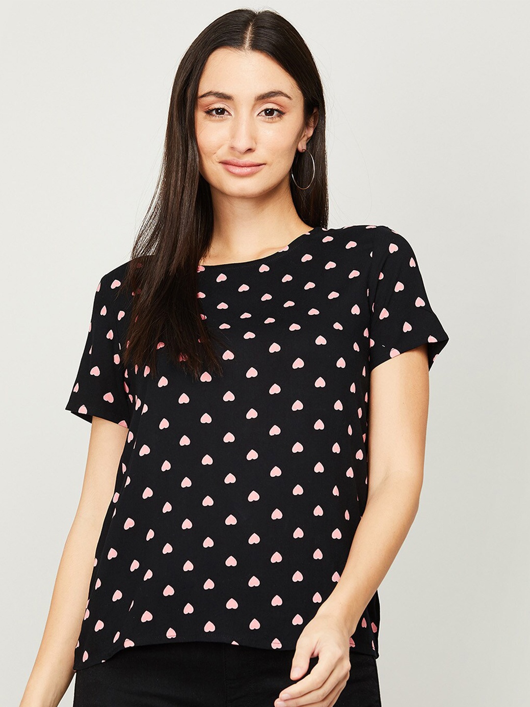 

Fame Forever by Lifestyle Black Print Top