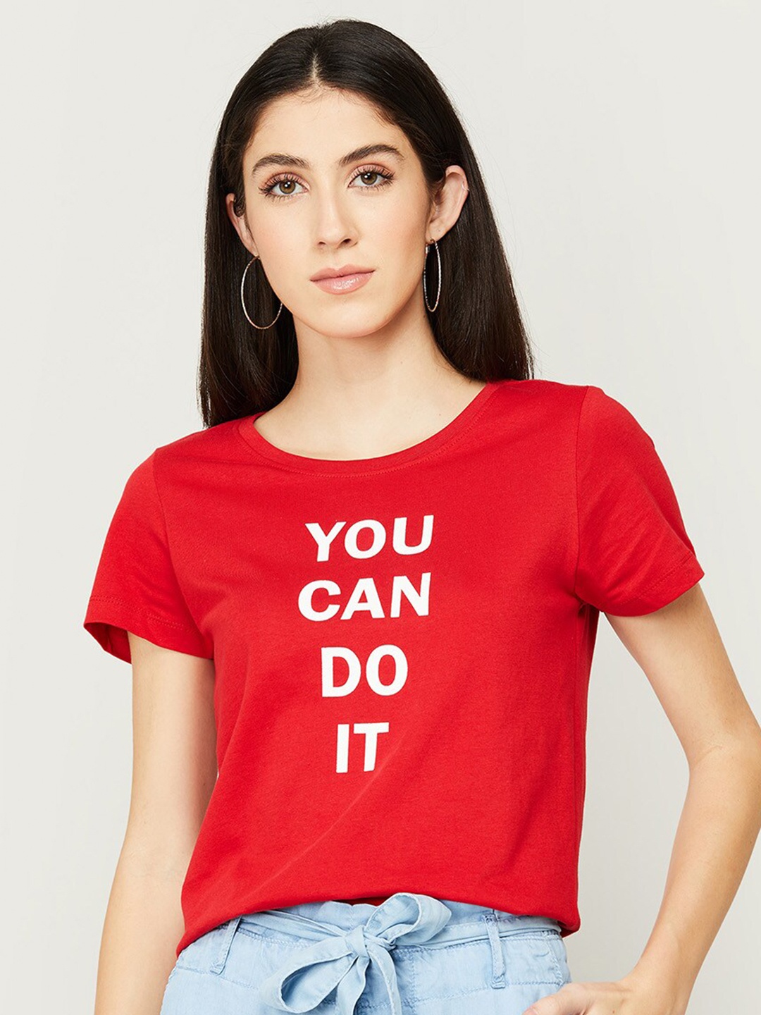 

Fame Forever by Lifestyle Women Red Printed Top