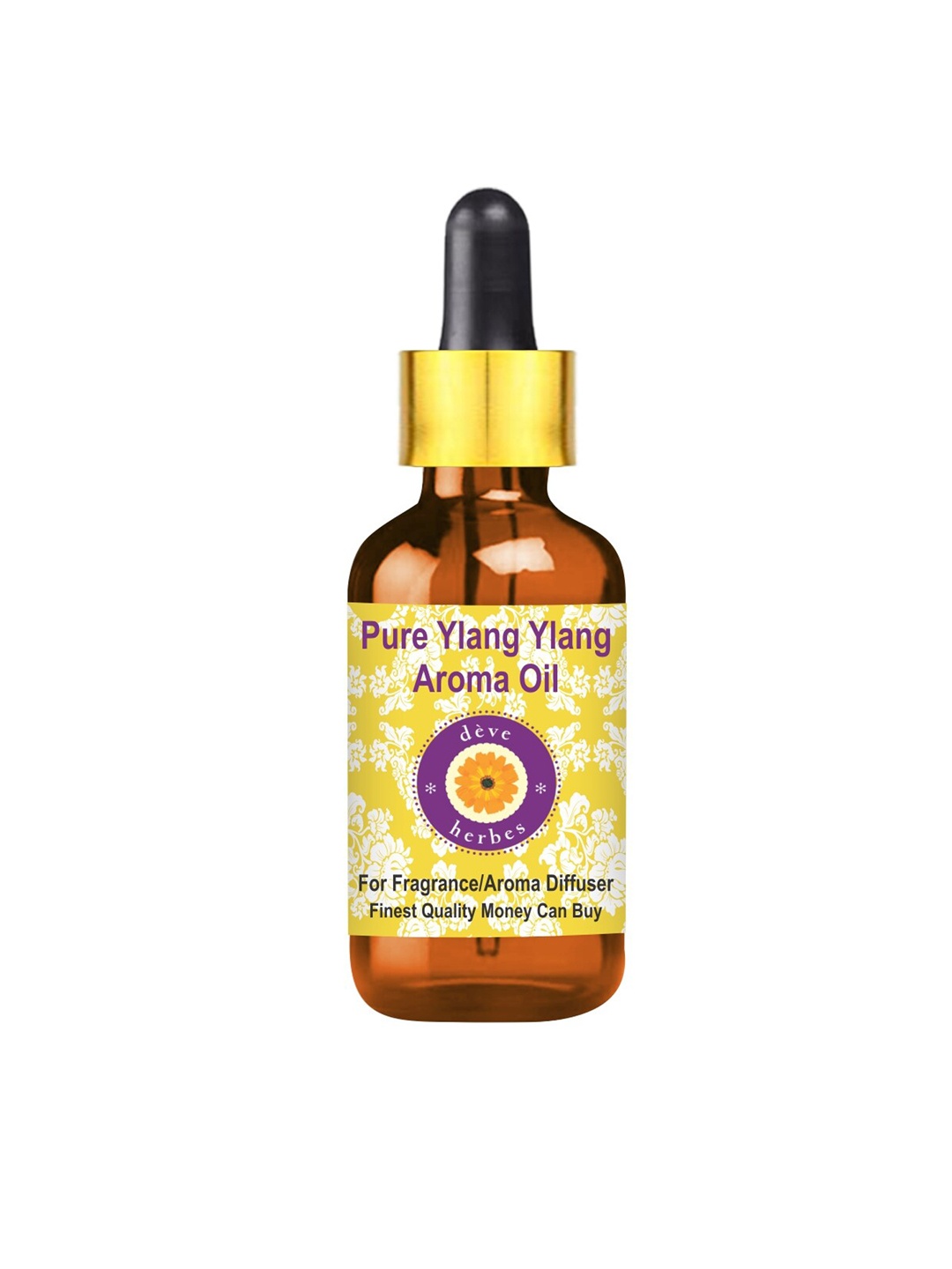 

Deve Herbes Pure Ylang Ylang Aroma Oil with Glass Dropper - 30 ml, Yellow