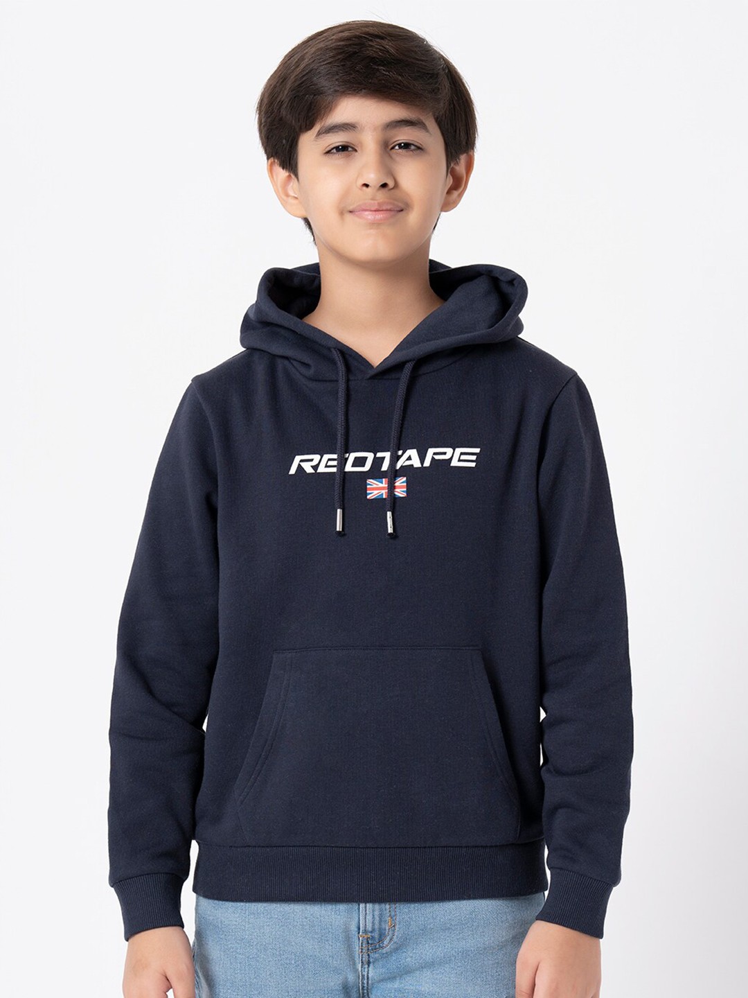 

Red Tape Unisex Kids Navy Blue Hooded Sweatshirt