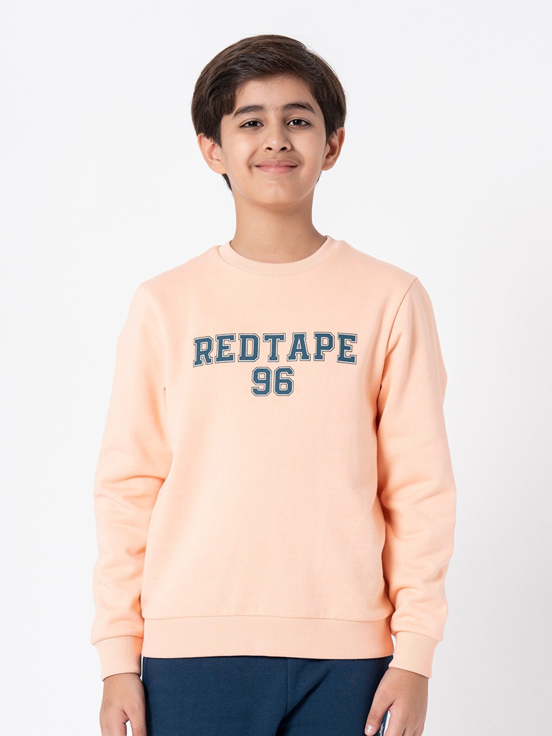 

Red Tape Kids Peach-Coloured Printed Sweatshirt