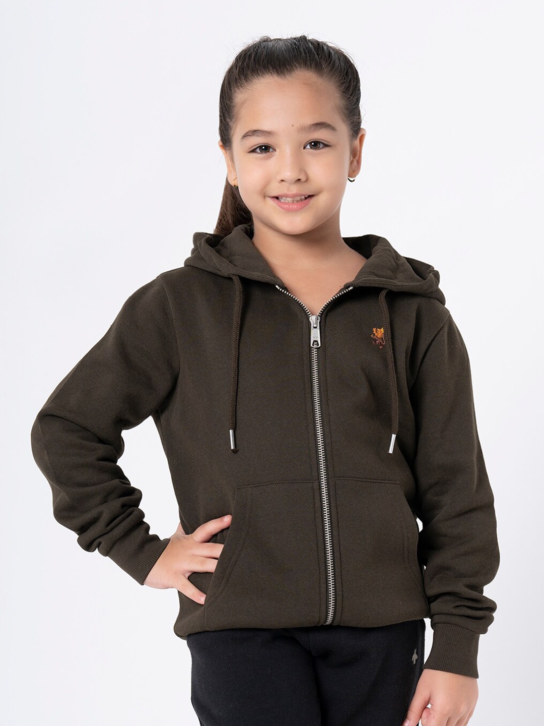 

Red Tape Unisex Kids Olive Green Hooded Sweatshirt