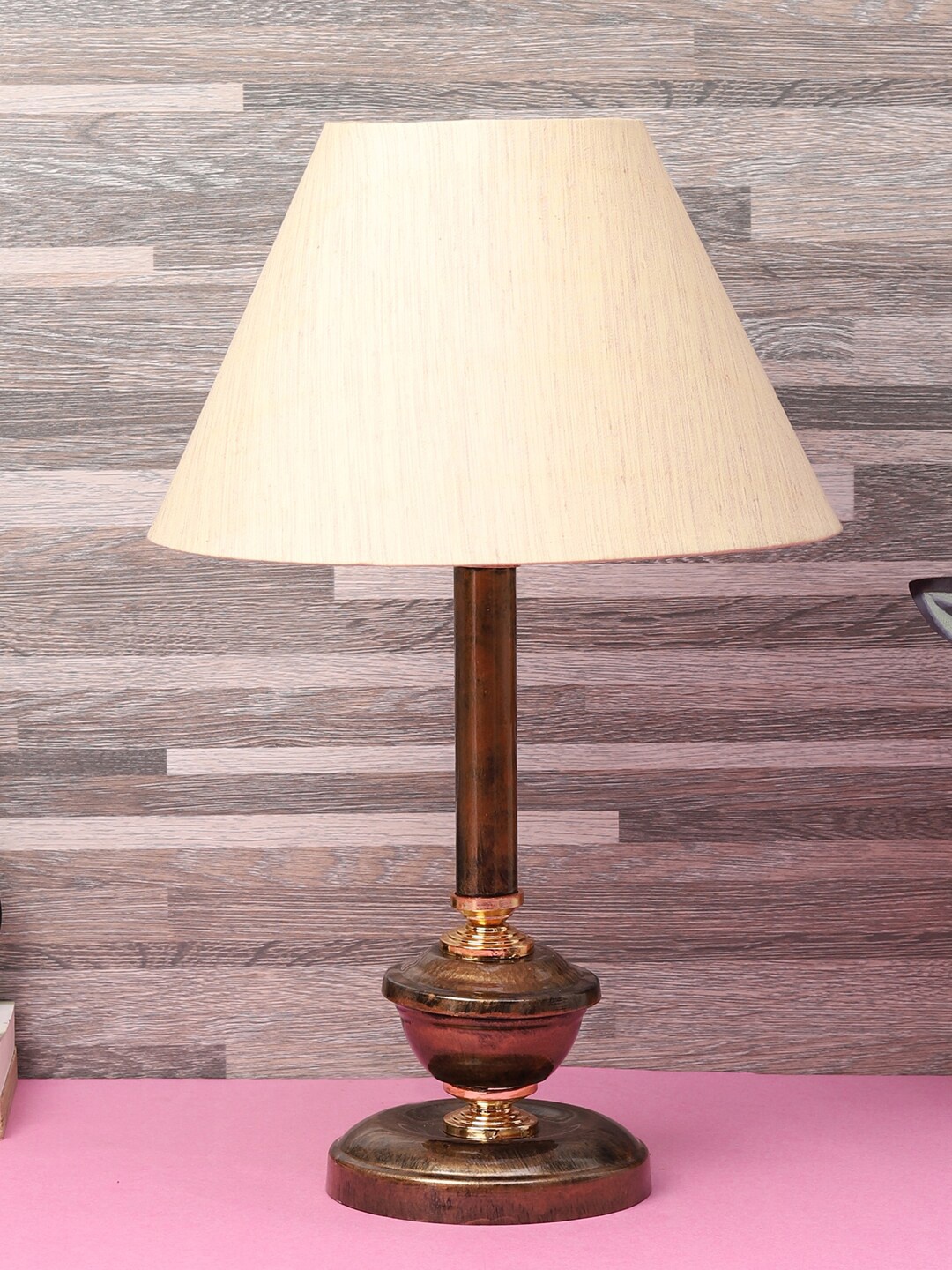 

foziq Grey Solid Table Lamp, Copper