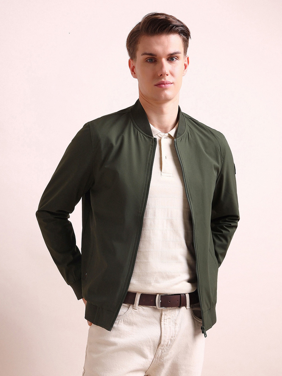 

Arrow Sport Men Green Bomber Jacket