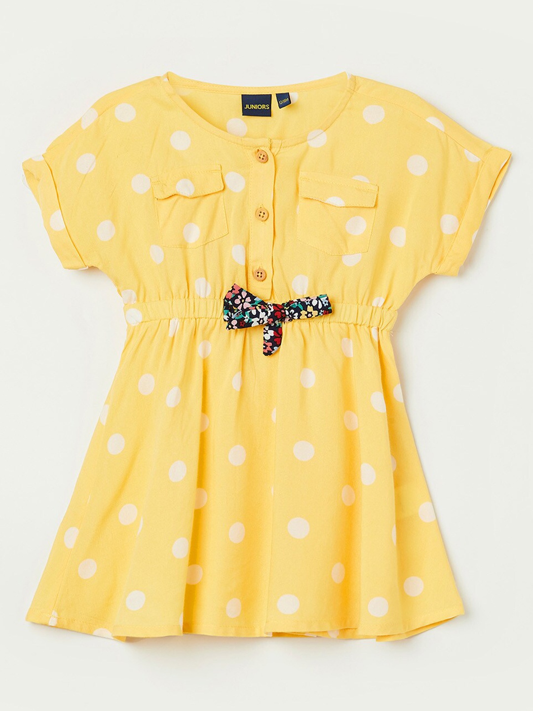 

Juniors by Lifestyle Yellow Printed Dress