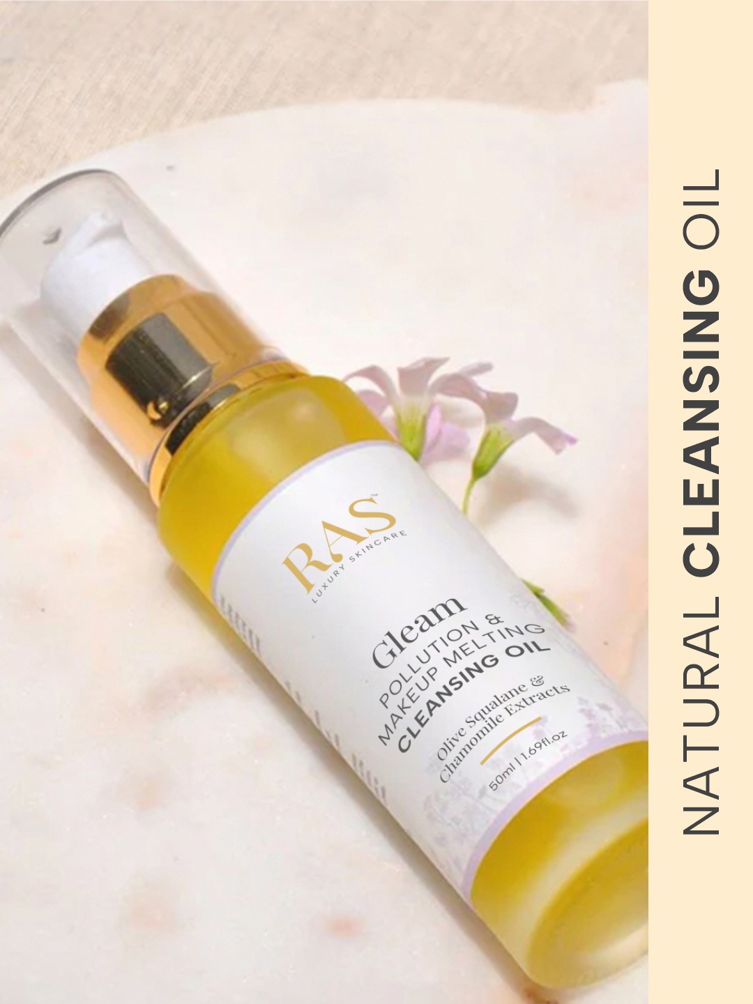 

RAS LUXURY OILS Gleam Pollution & Makeup Melting Cleansing Oil 50ml, Transparent