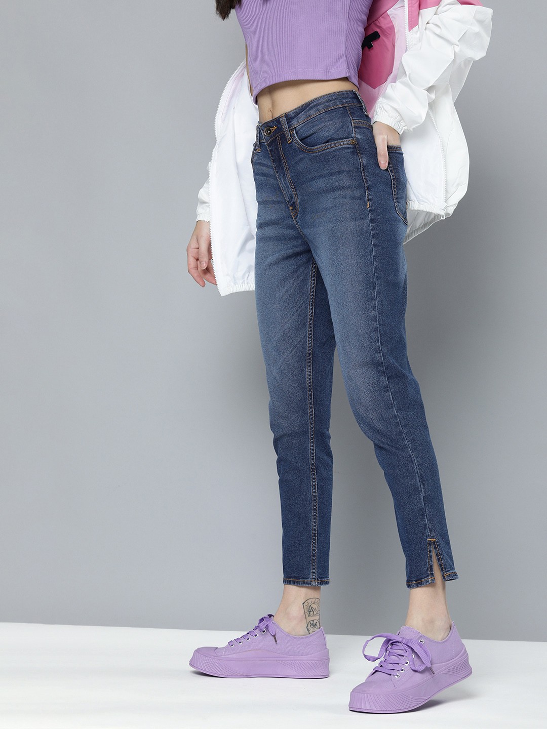 

Flying Machine Women Blue Veronica Skinny Fit High-Rise Light Fade Stretchable Jeans