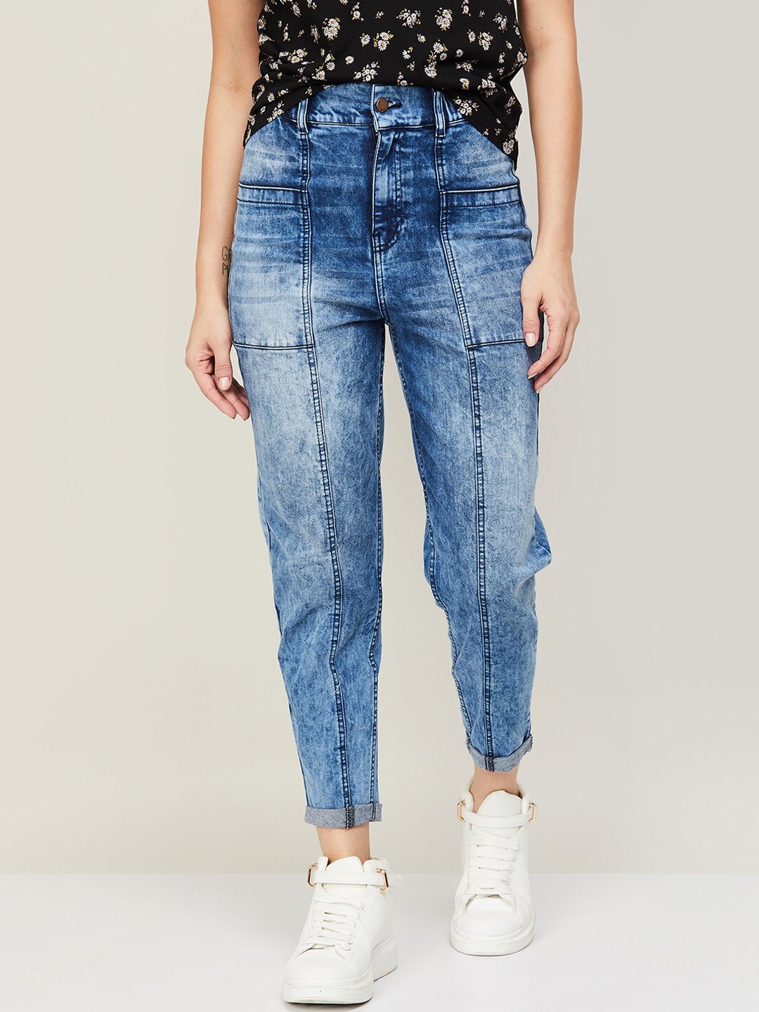 

Ginger by Lifestyle Women Blue Heavy Fade Jeans