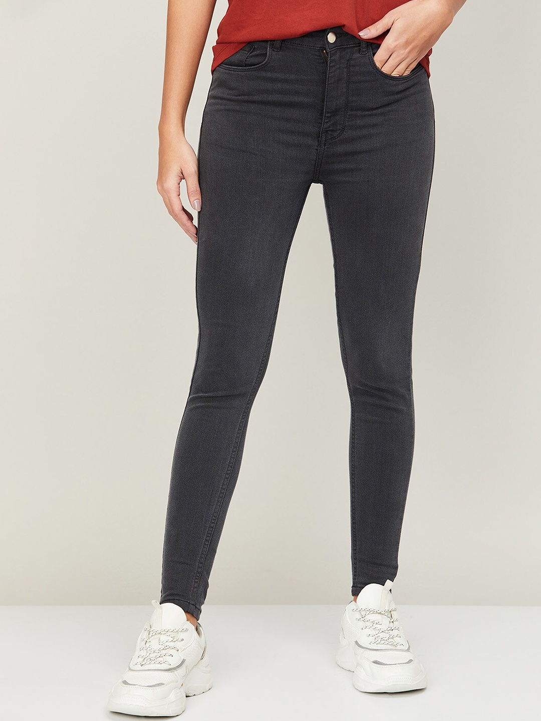 

Ginger by Lifestyle Women Grey Skinny Fit Jeans