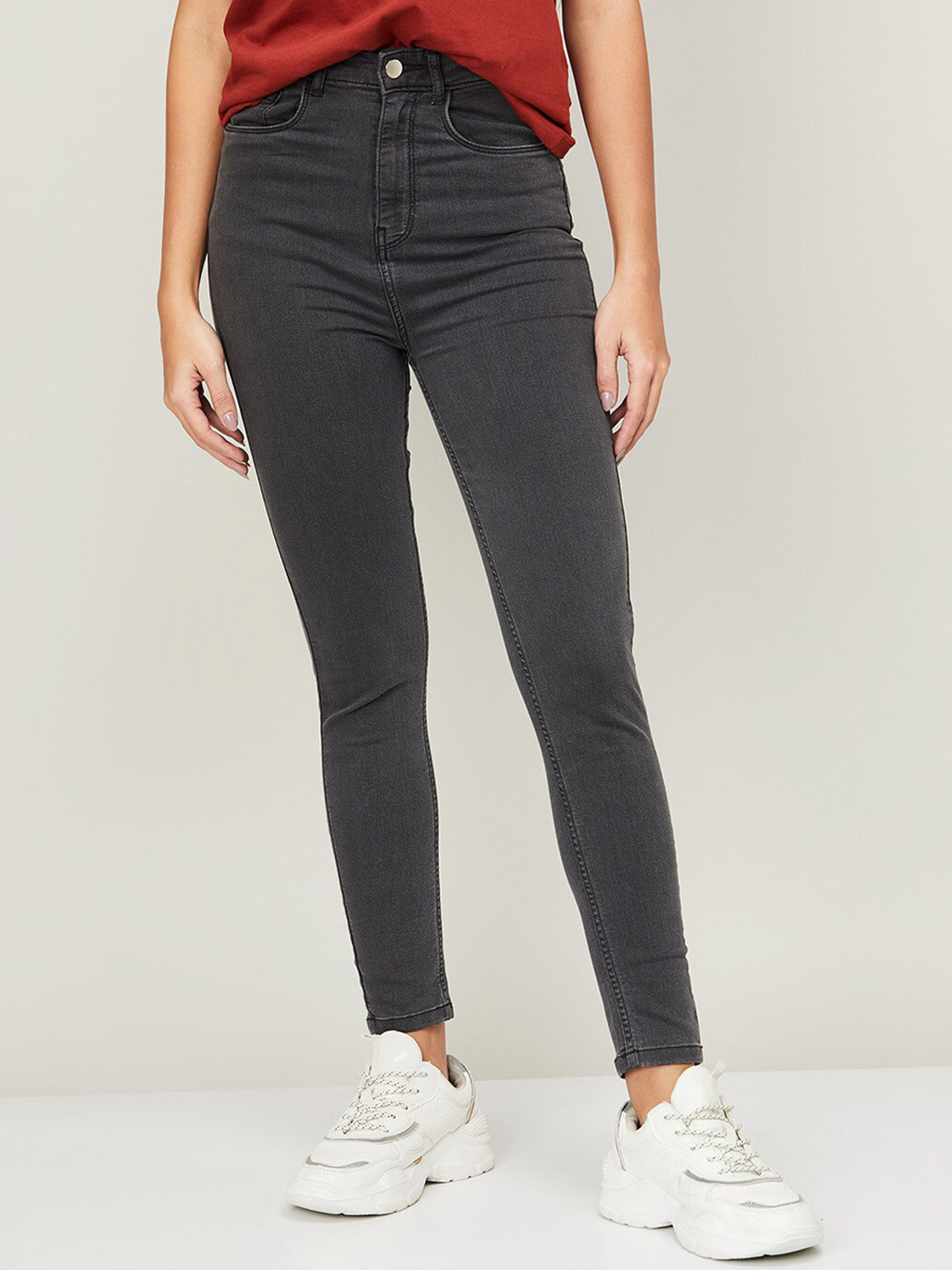 

Ginger by Lifestyle Women Grey Skinny Fit Jeans