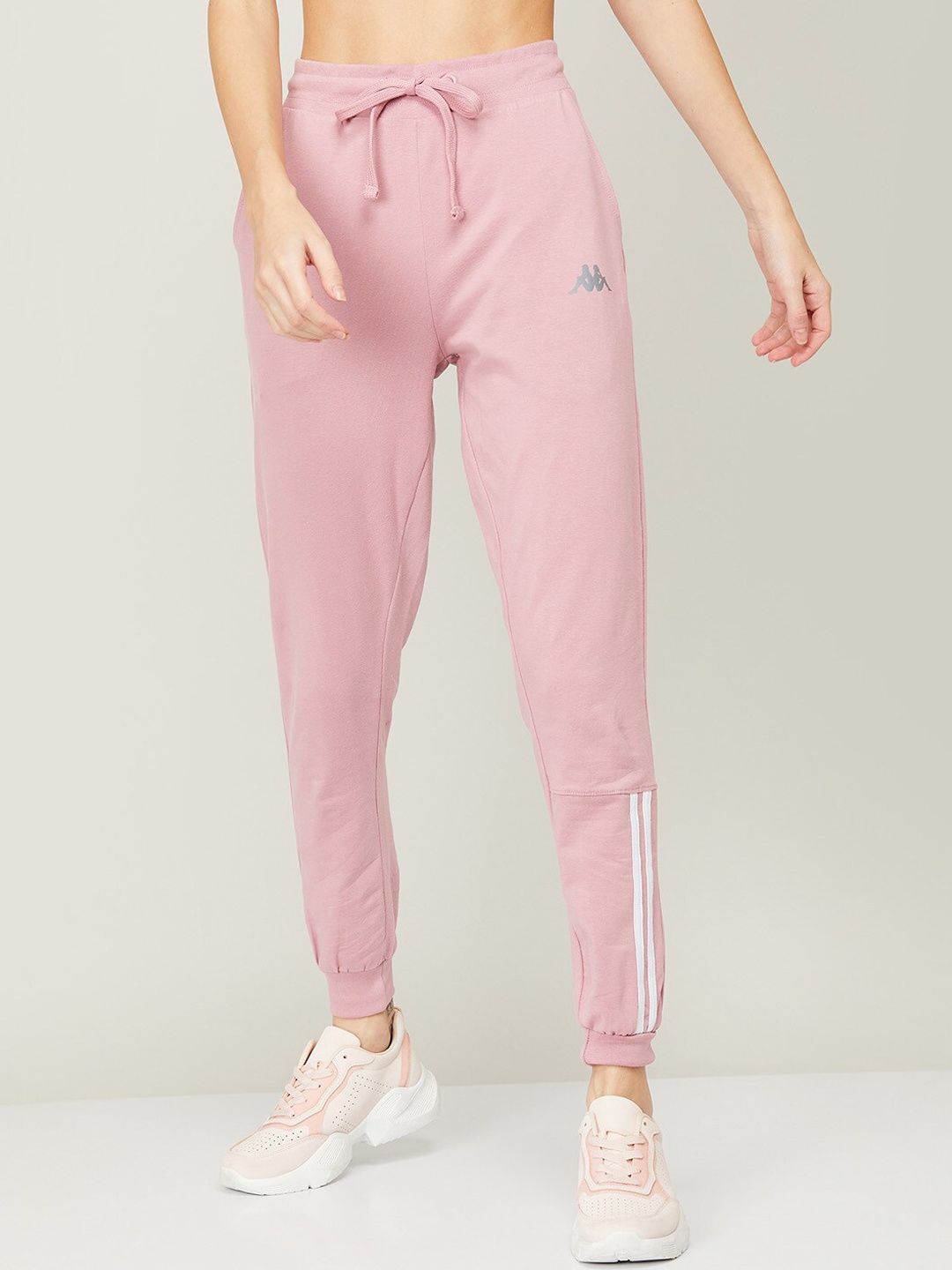 

Kappa Women Pink Solid Cotton Joggers