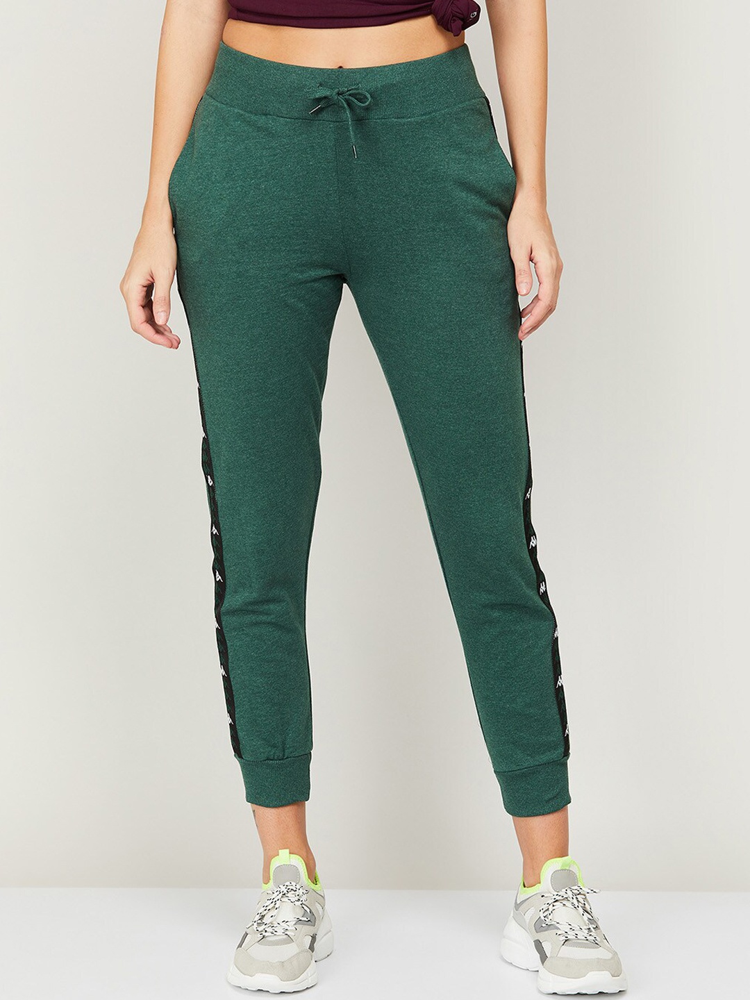 

Kappa Women Green Solid Joggers