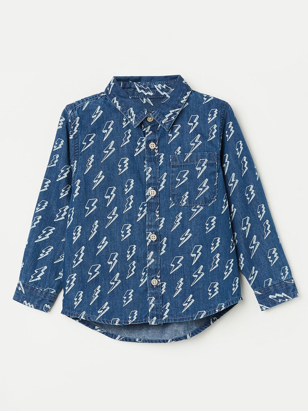 

Juniors by Lifestyle Boys Blue Printed Casual Shirt