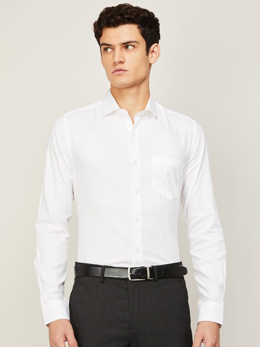 

CODE by Lifestyle Men White Slim Fit Formal Shirt