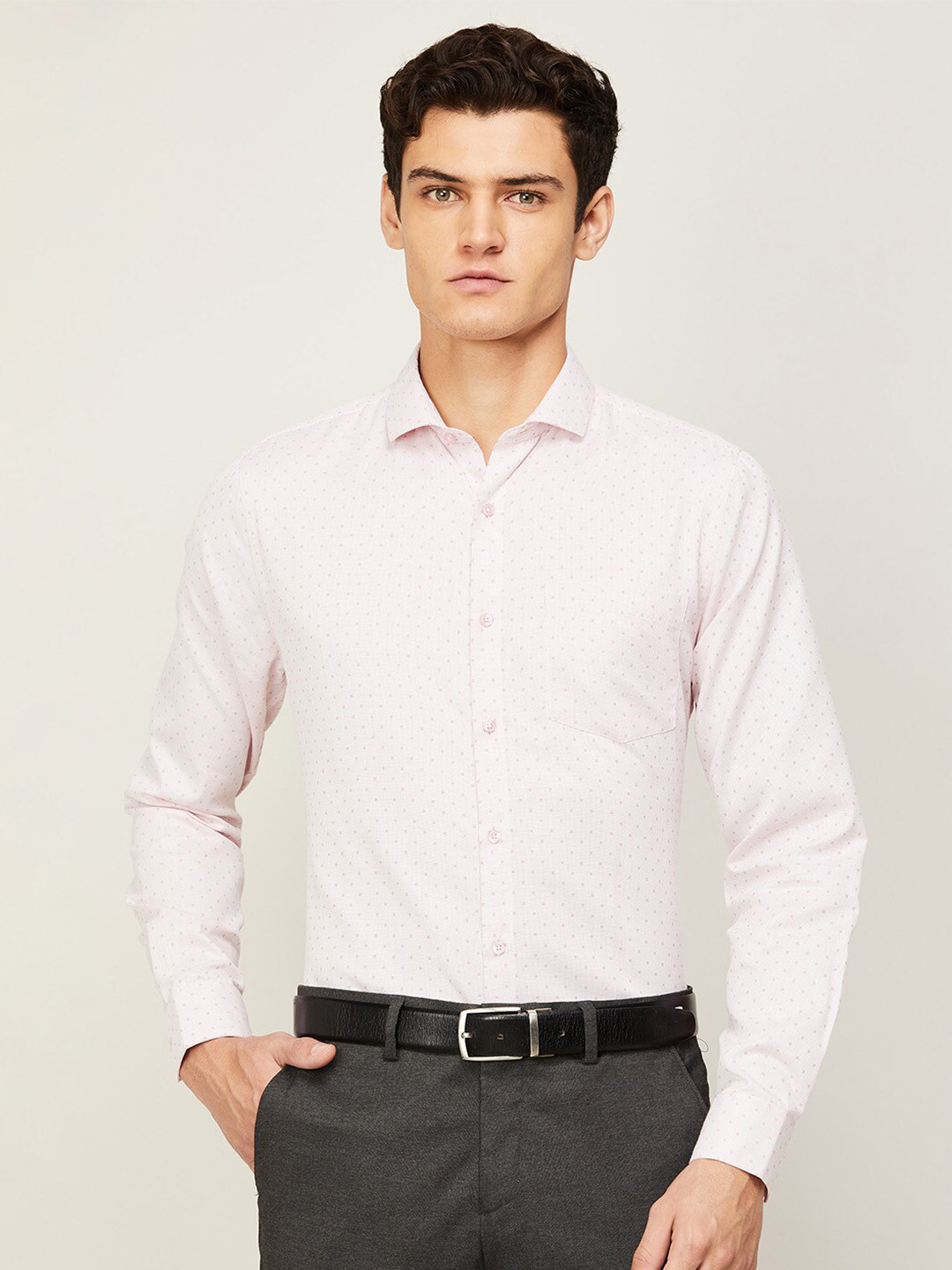 

CODE by Lifestyle Men Red Slim Fit Printed Casual Cotton Shirt