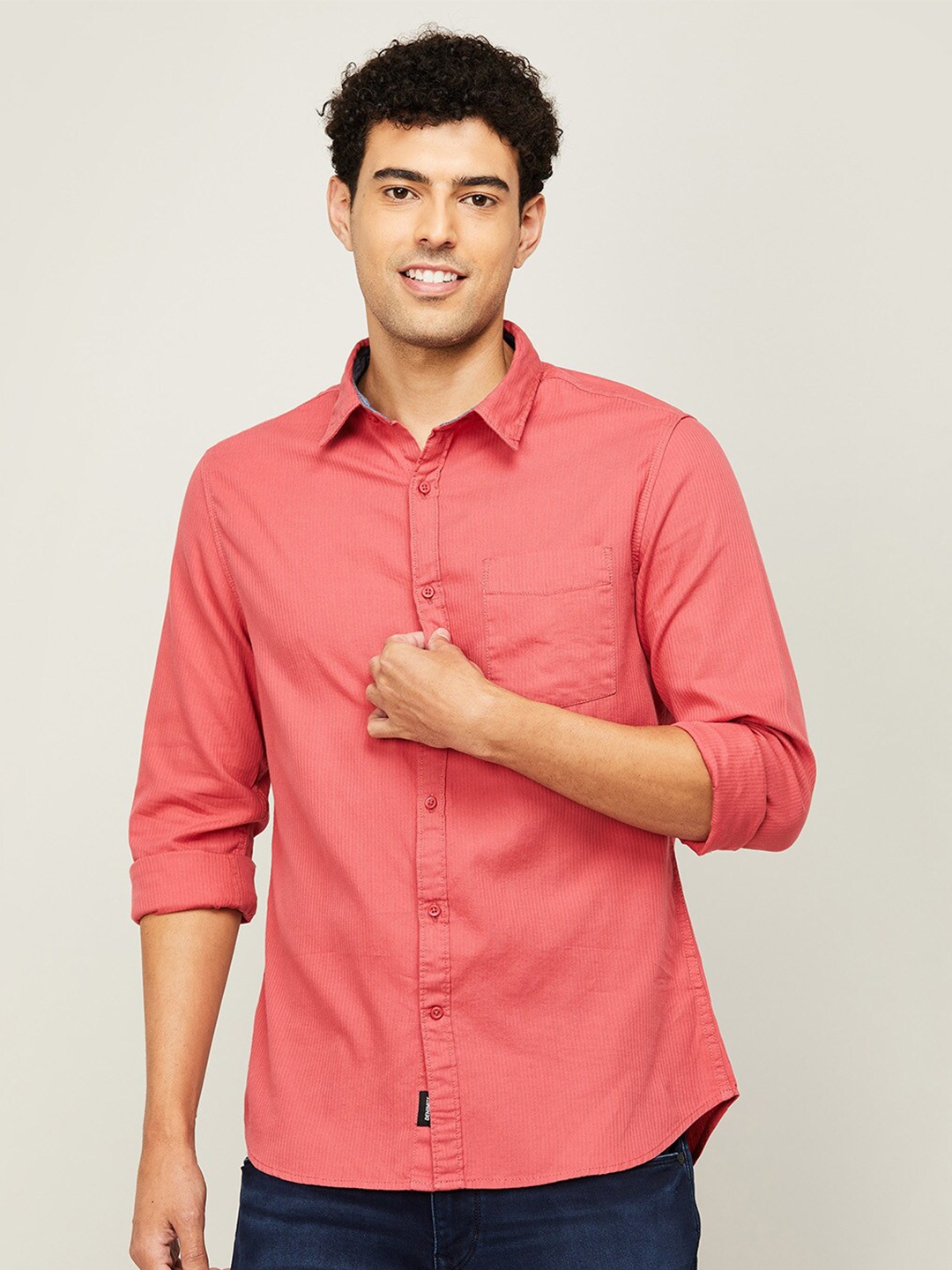 

Fame Forever by Lifestyle Men Red Slim Fit Casual Shirt
