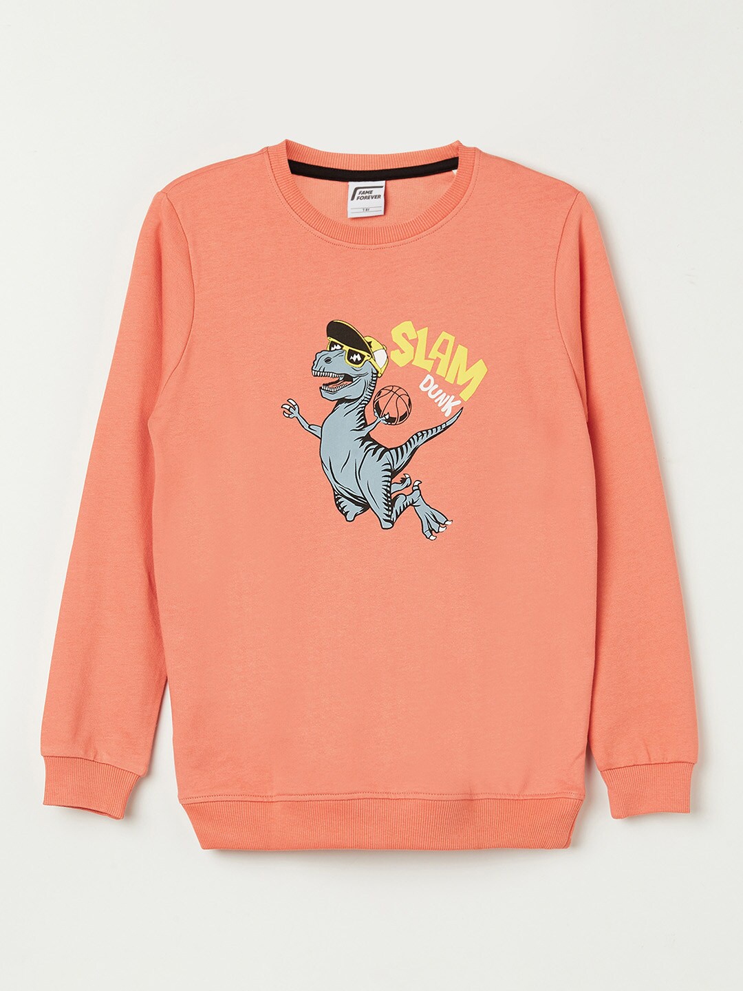

Fame Forever by Lifestyle Boys Peach-Coloured Printed Sweatshirt