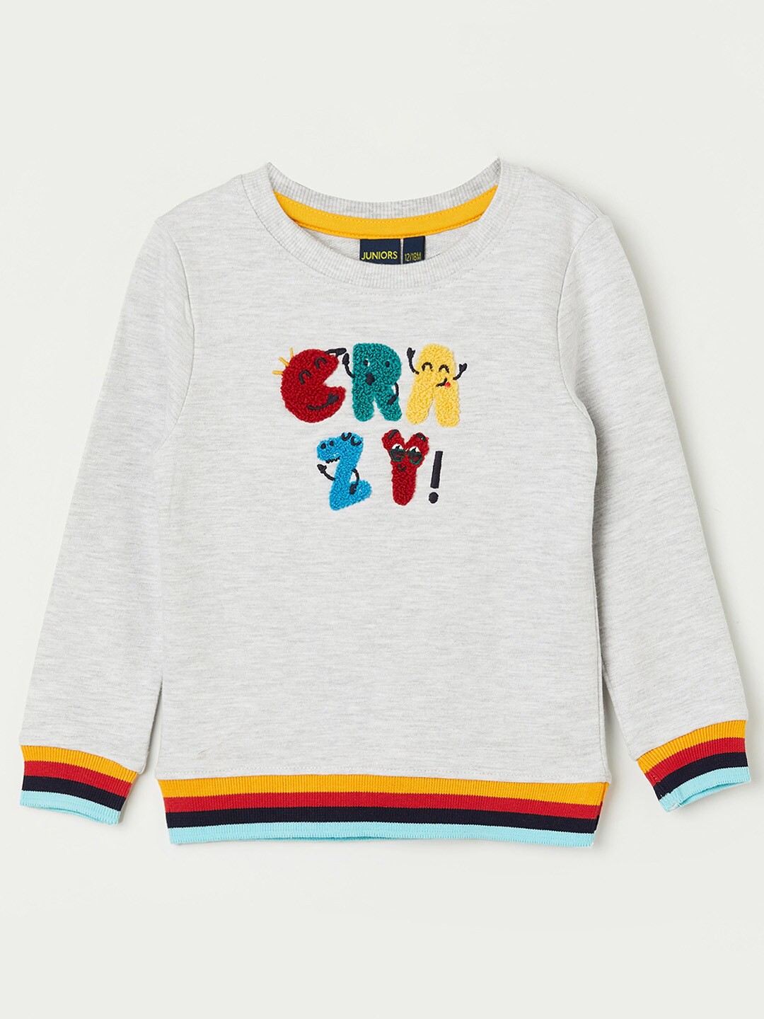 

Juniors by Lifestyle Boys Grey Cotton Printed Sweatshirt