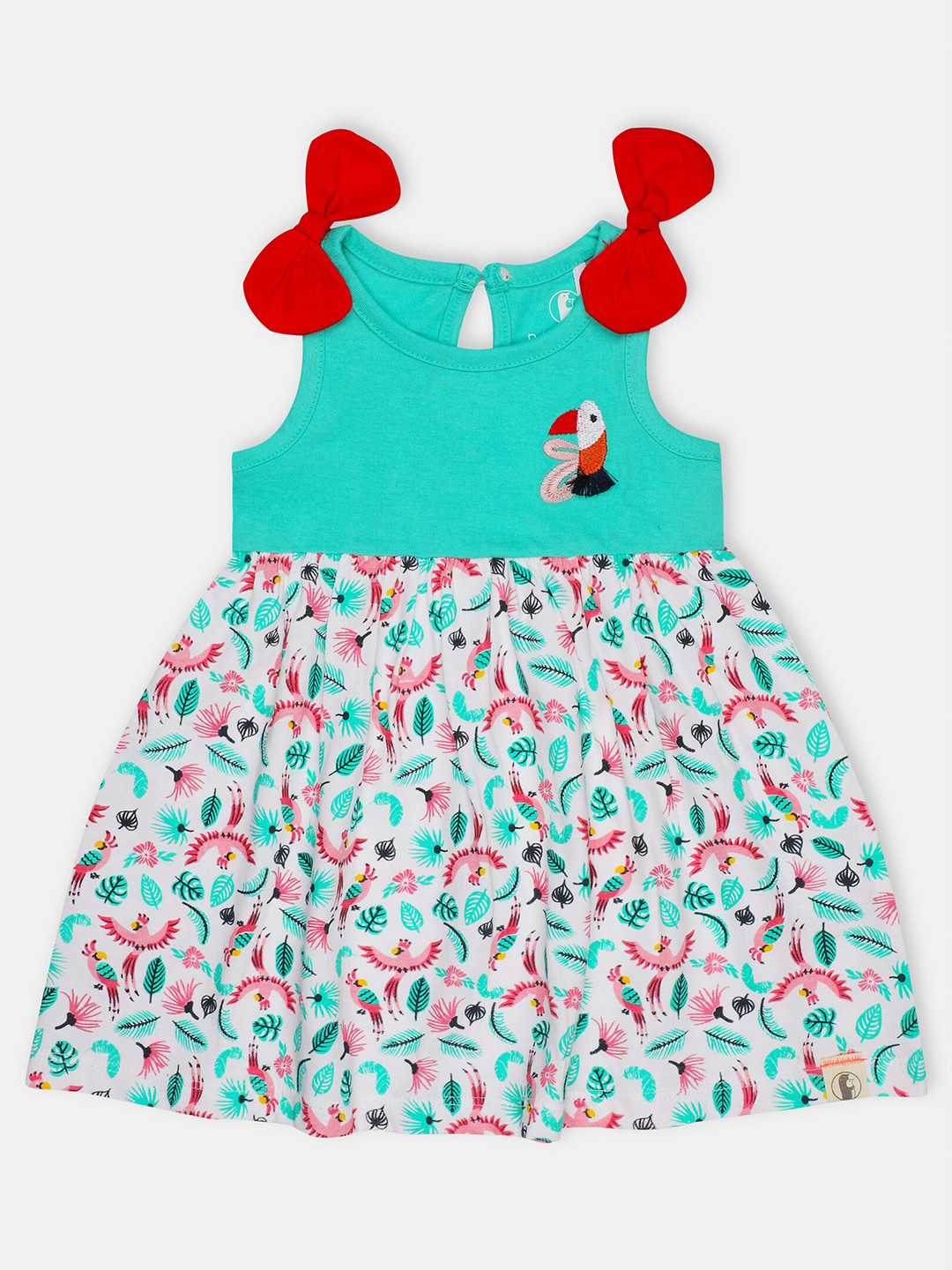 

Babysafe Kids Blue & White Printed Cotton Dress