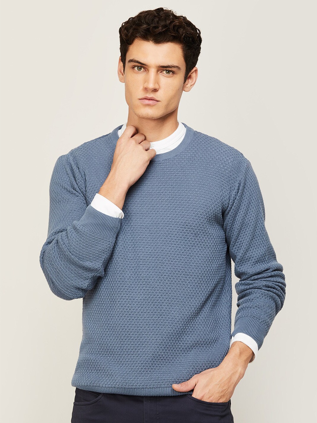 

CODE by Lifestyle Men Blue Cotton Sweatshirt