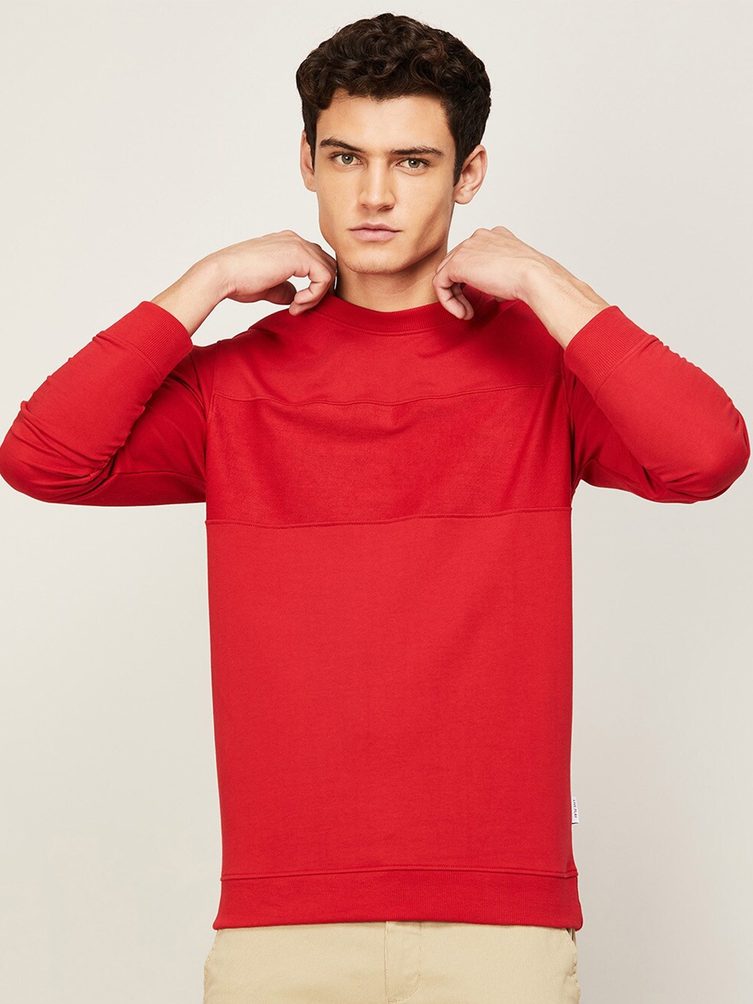 

Fame Forever by Lifestyle Men Red Cotton Sweatshirt