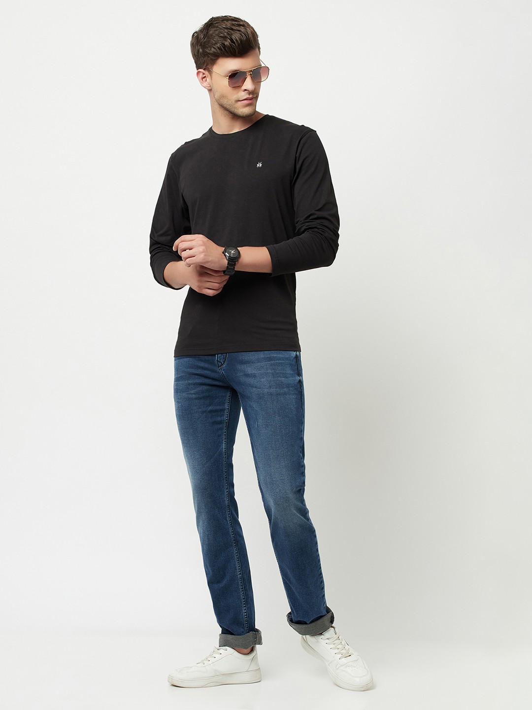 

Crimsoune Club Men Black Slim Fit T-shirt