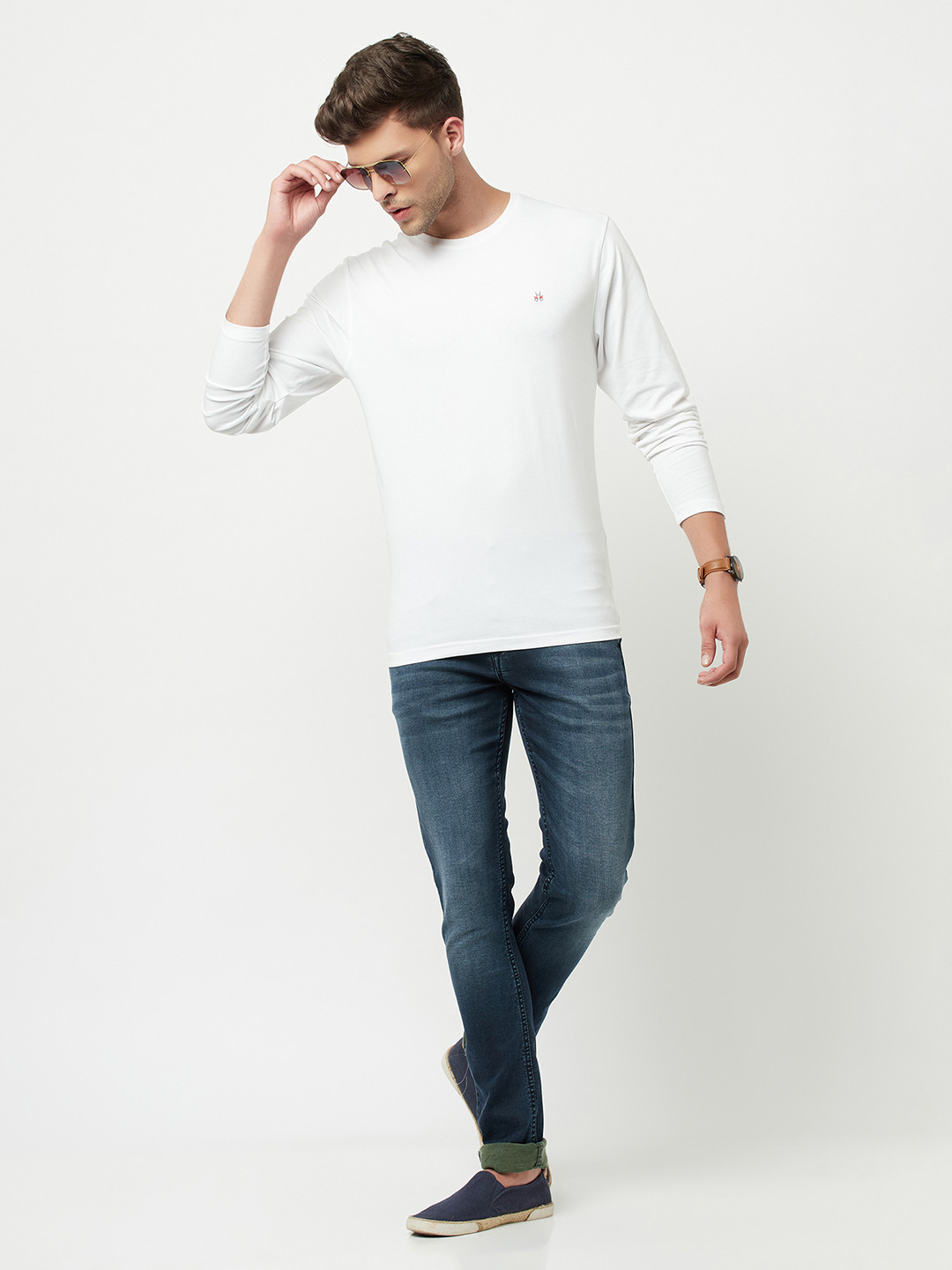 

Crimsoune Club Men White Slim Fit T-shirt