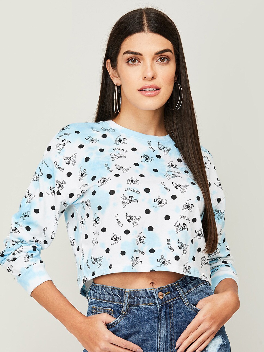 

Ginger by Lifestyle Women White Printed Sweatshirt