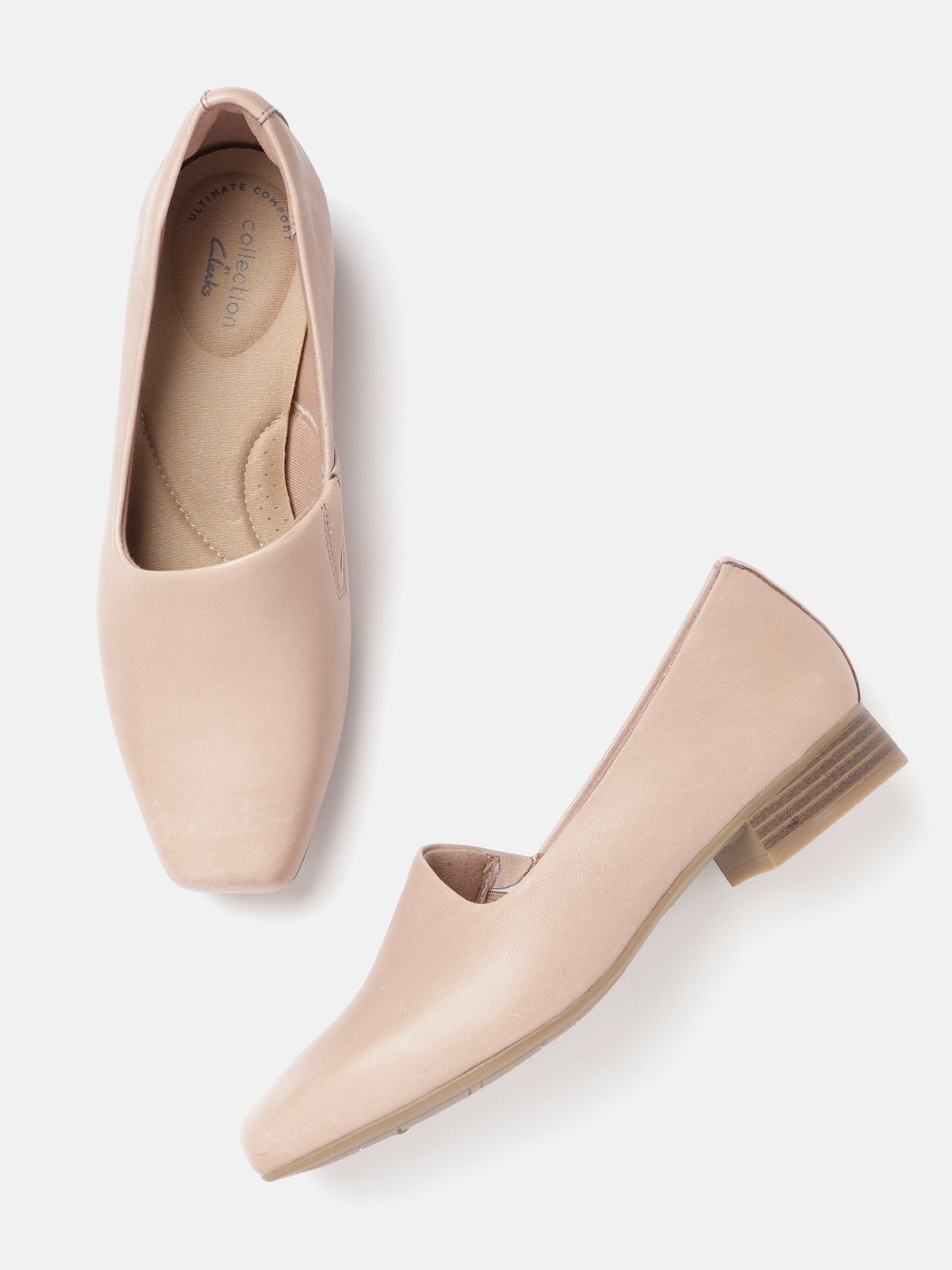 

Clarks Women Peach-Coloured Ballerinas Flats