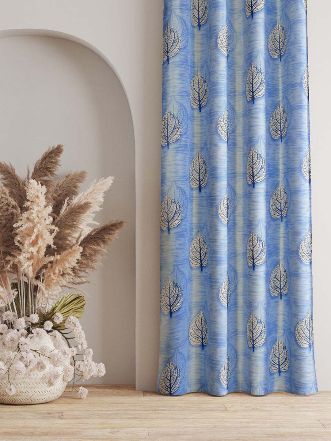 

Slushy Mushy Blue Pack of 2 Floral Window Curtain