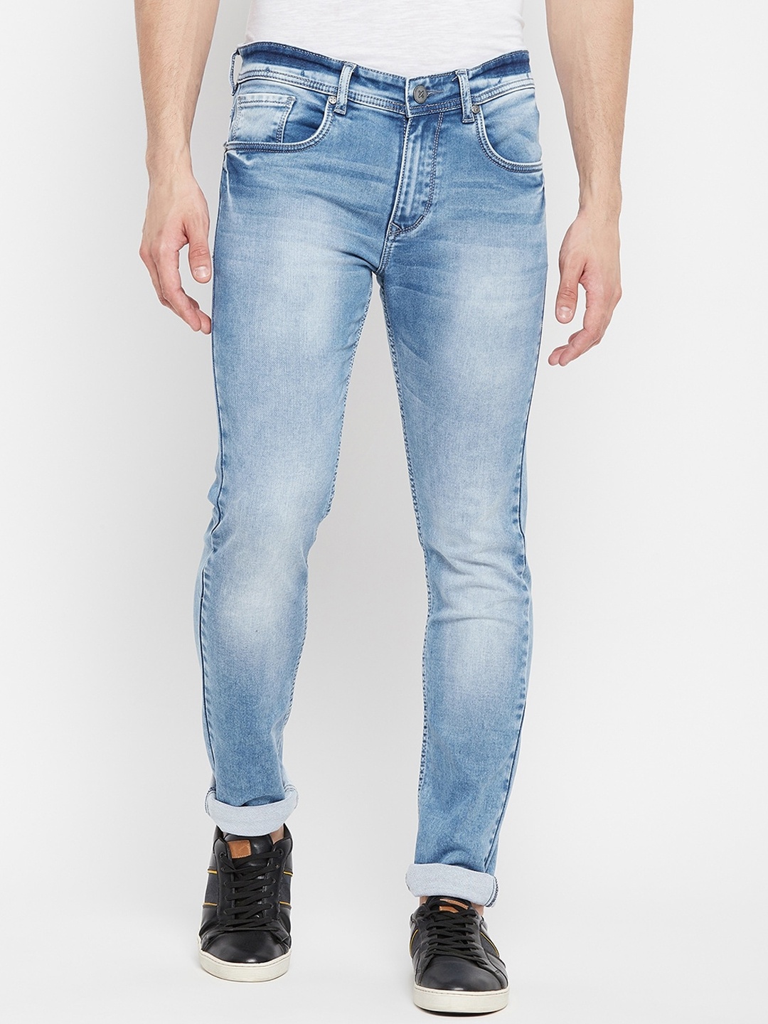 

Duke Men Blue Slim Fit Heavy Fade Stretchable Denim Jeans