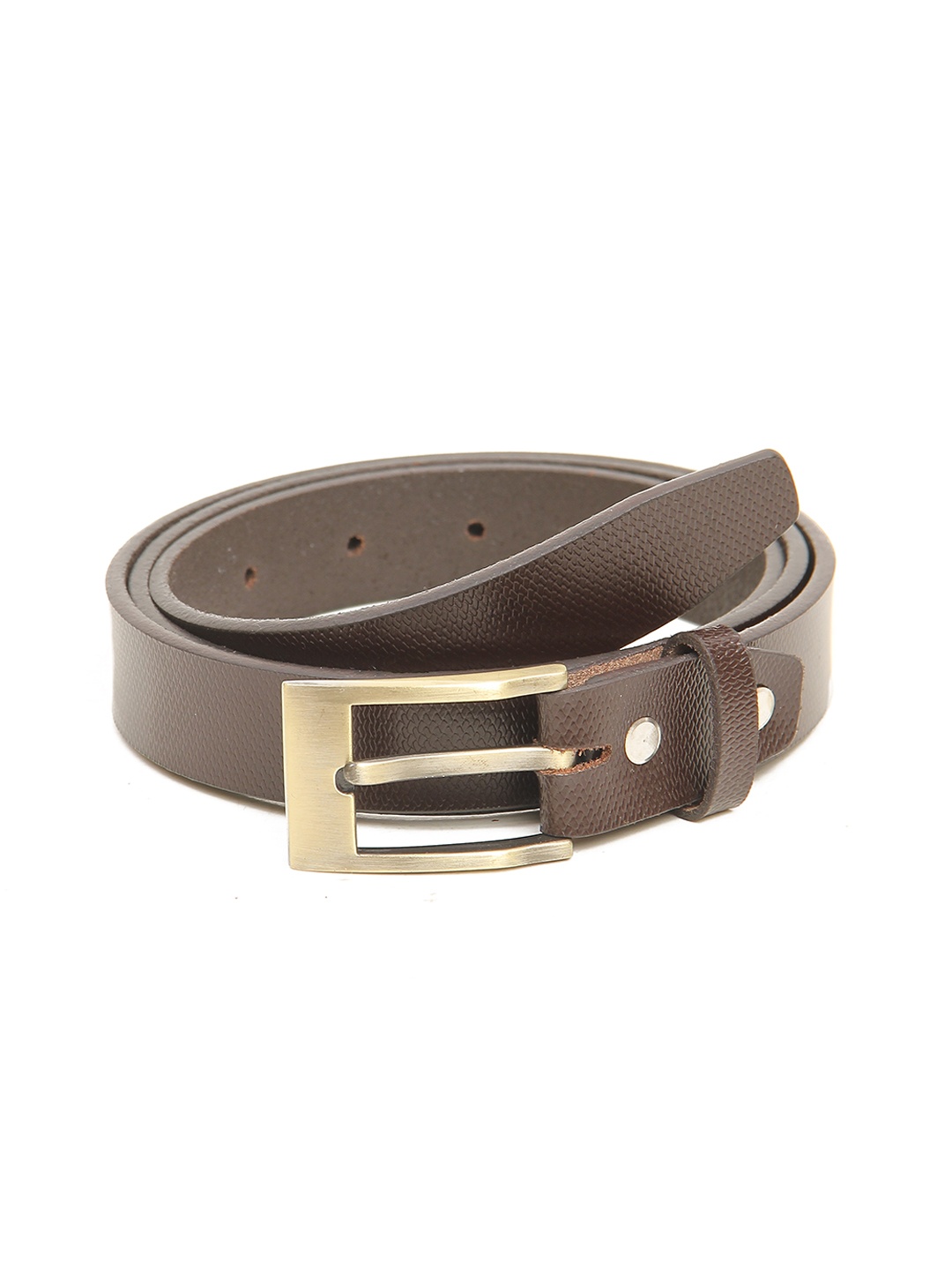 

Calvadoss Boys Brown Textured Leather Belt
