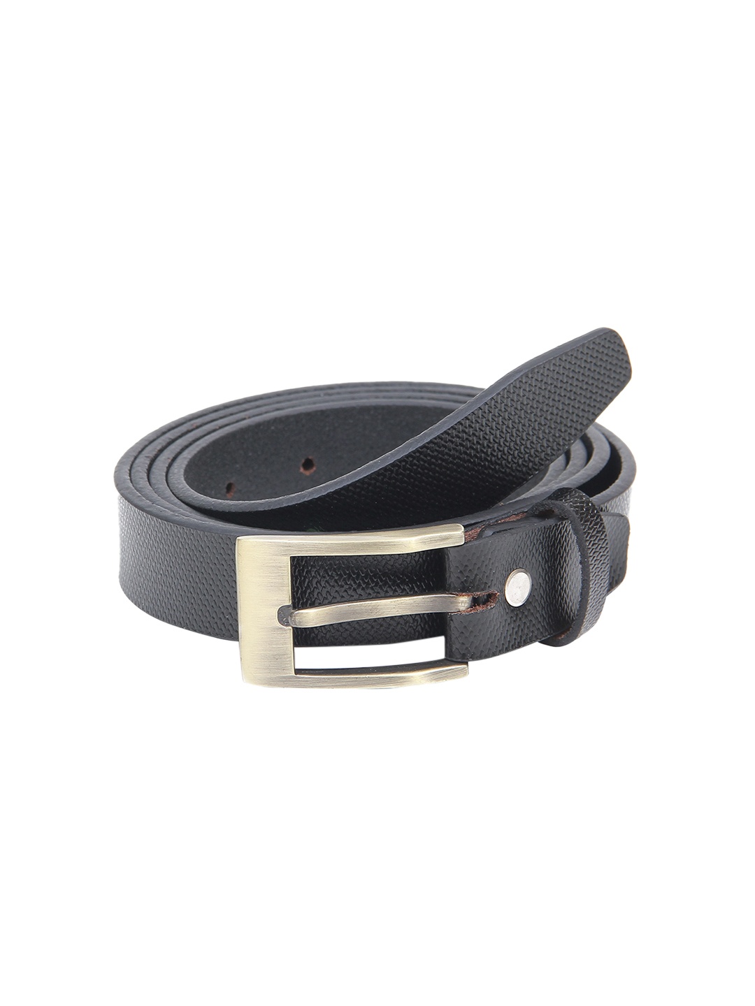 

Calvadoss Girls Black Textured Leather Belt