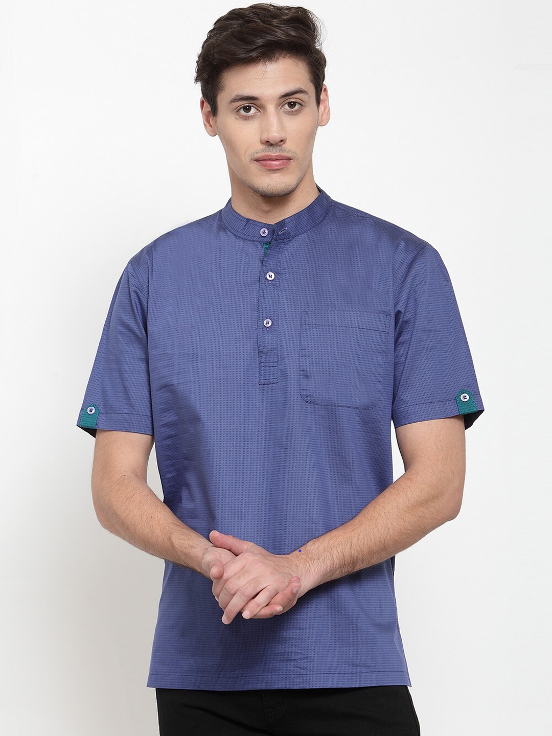 

NEUDIS Men Navy Blue Kurta
