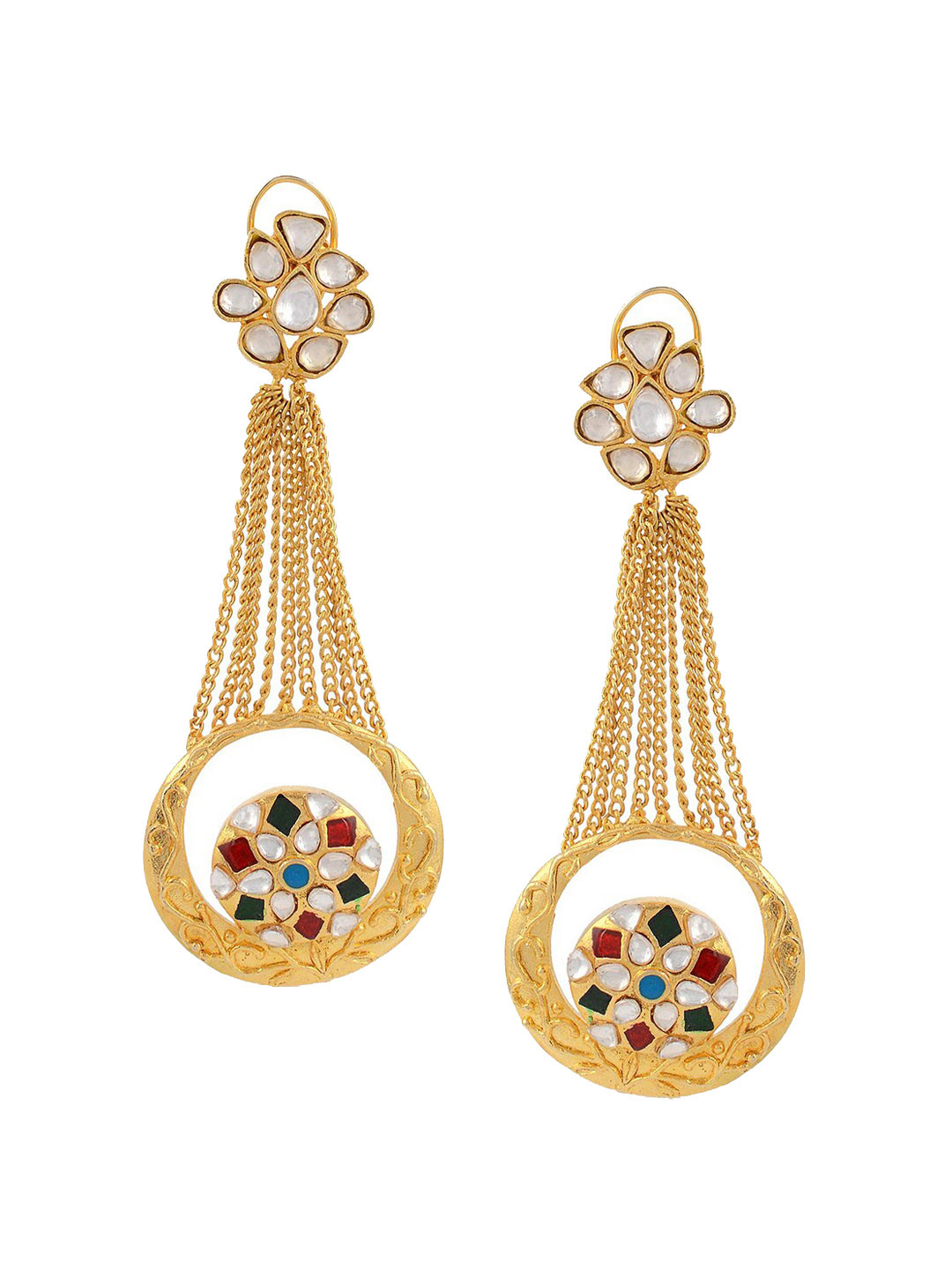 

Tistabene White Contemporary Drop Earrings