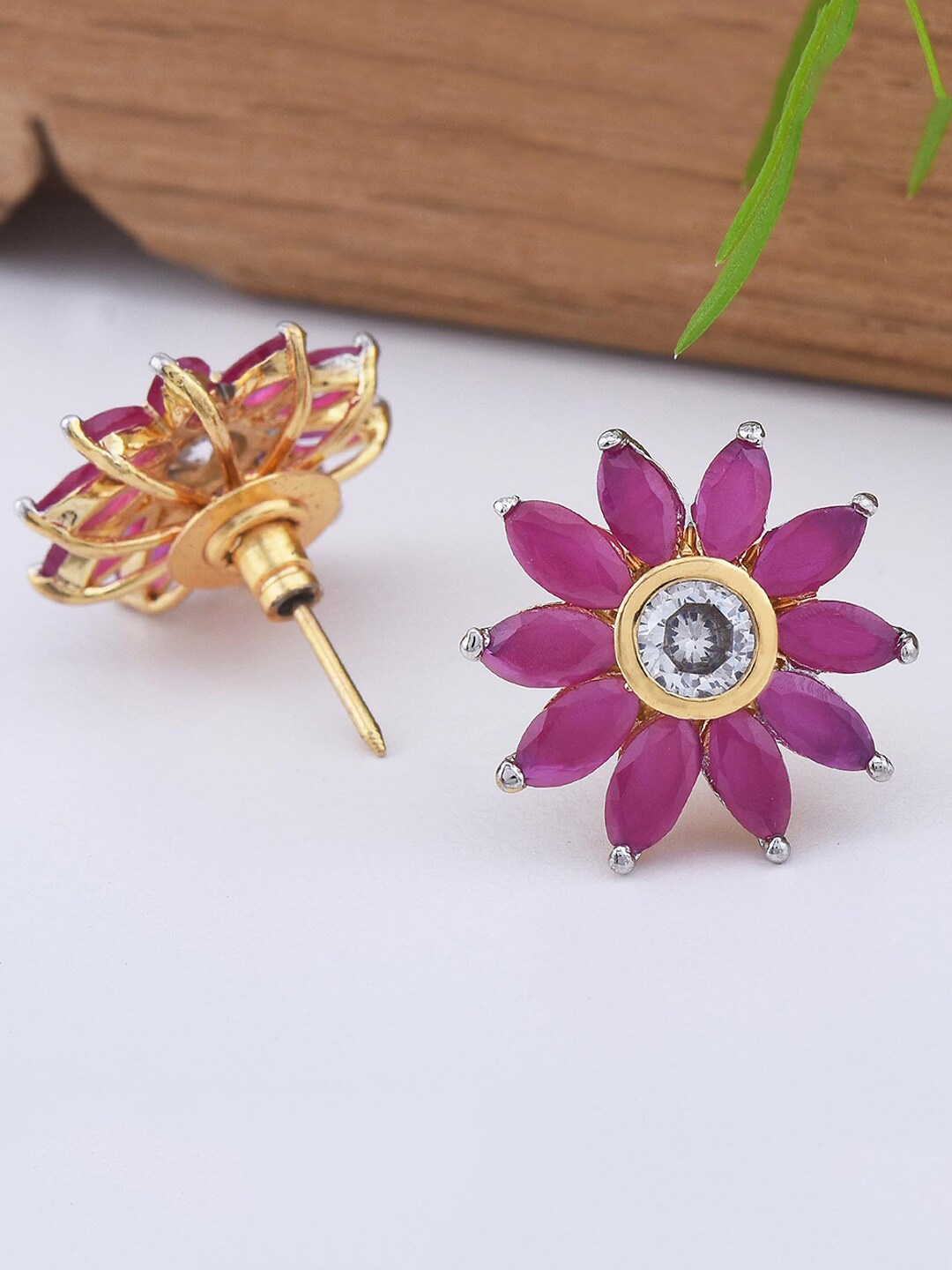

Tistabene Purple Floral Studs Earrings