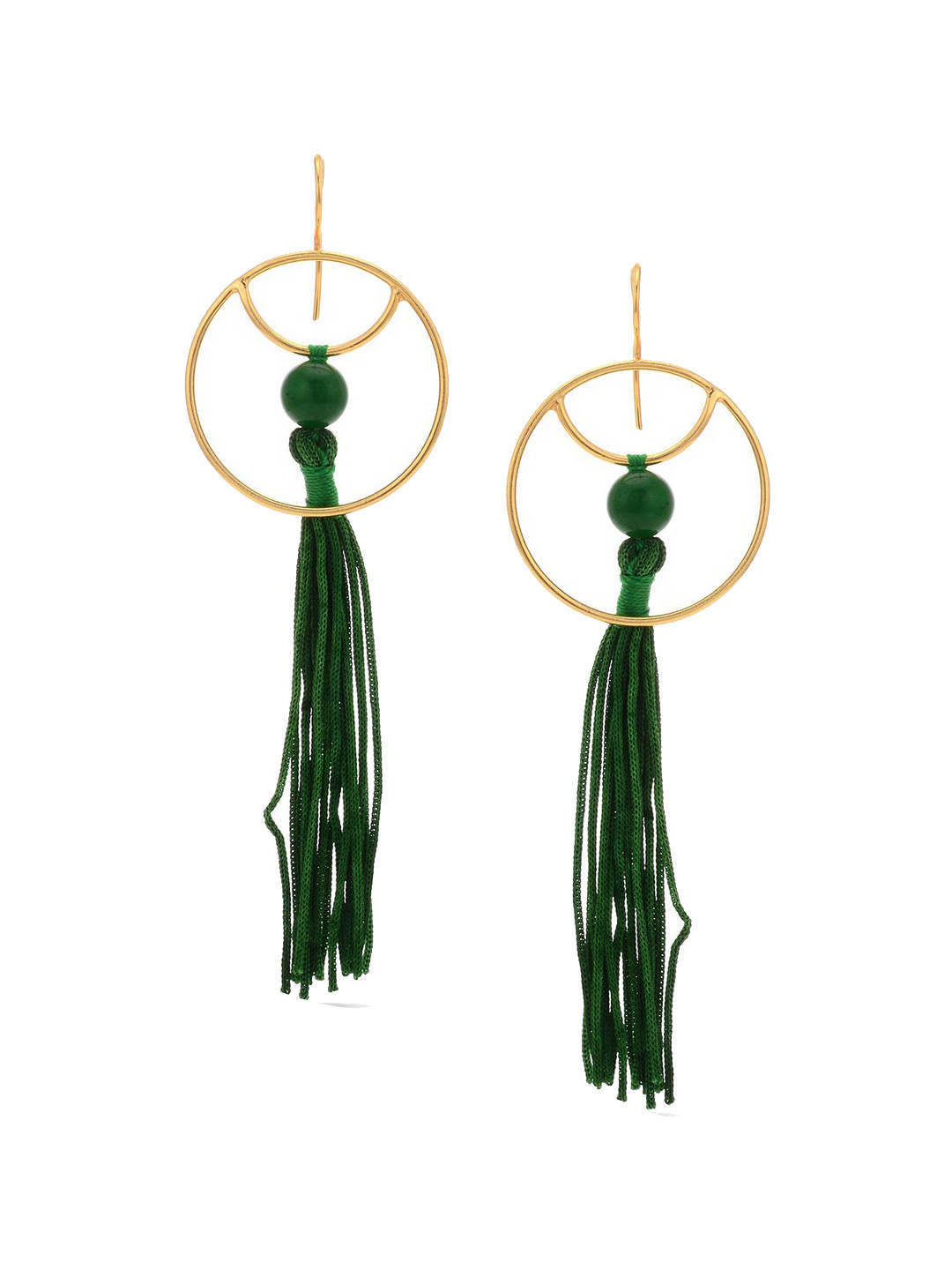 

Tistabene Green Circular Drop Earrings