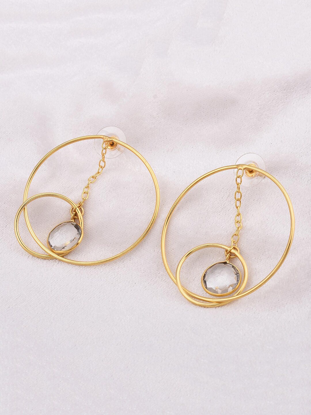 

Tistabene Women Gold Plated Contemporary Hoop Earrings