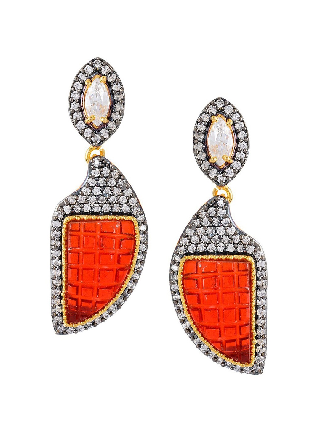 

Tistabene Red Contemporary Drop Earrings