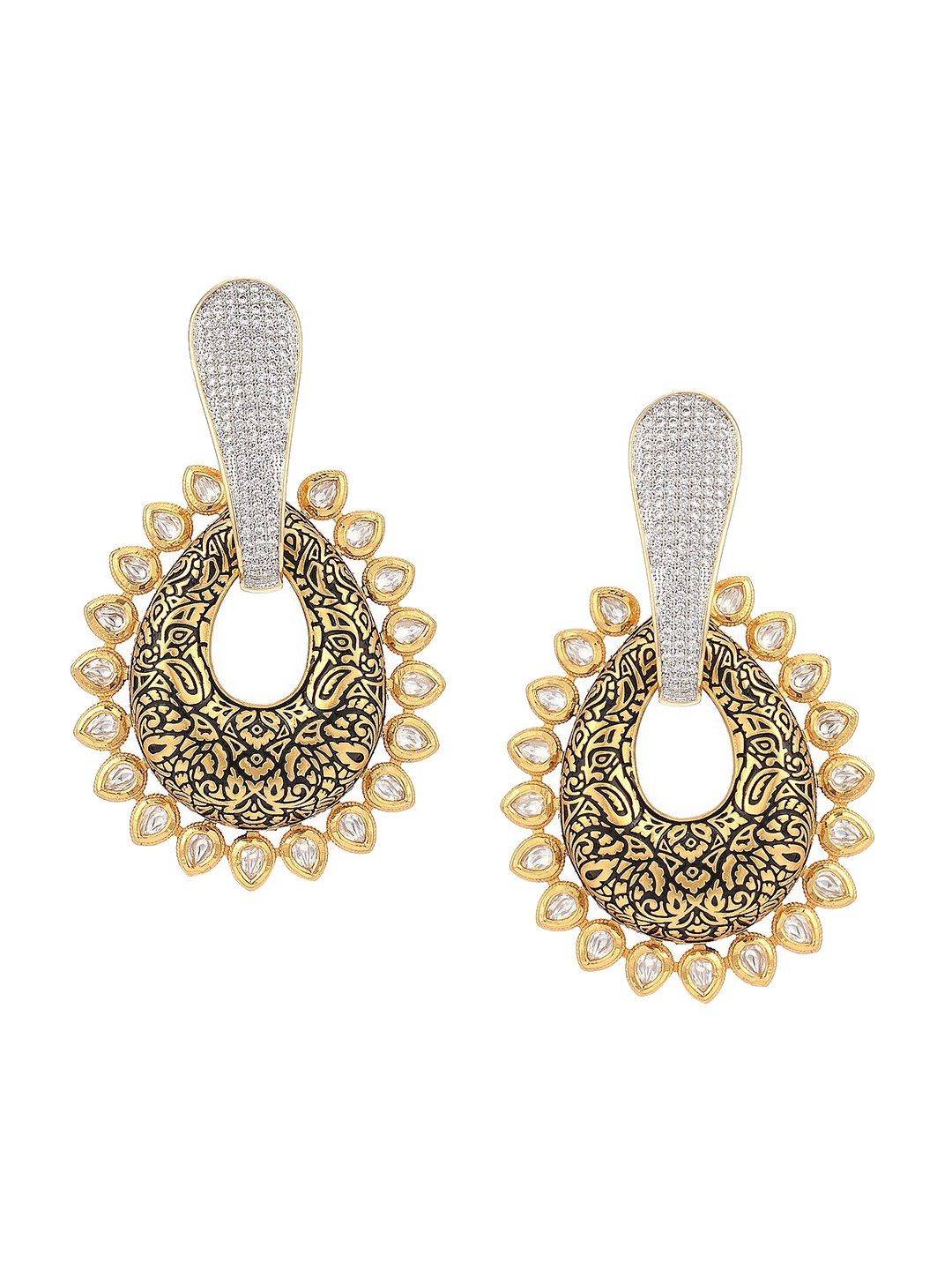 

Tistabene White Contemporary Chandbalis Earrings