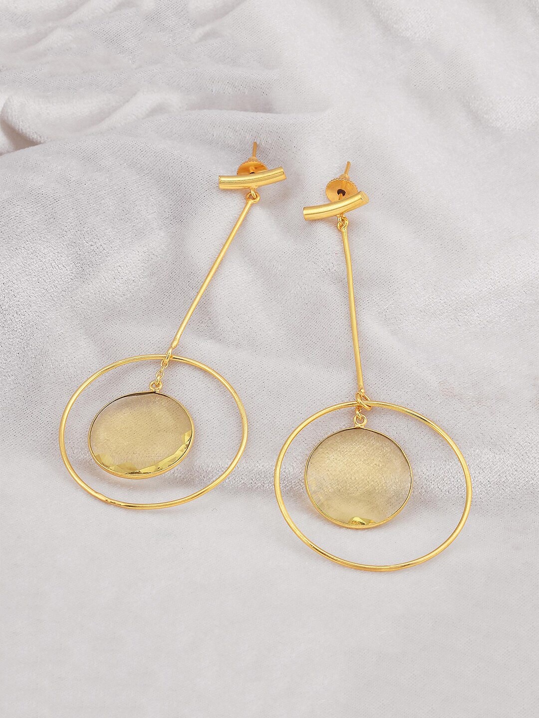 

Tistabene Women Gold Plated Contemporary Drop Earrings